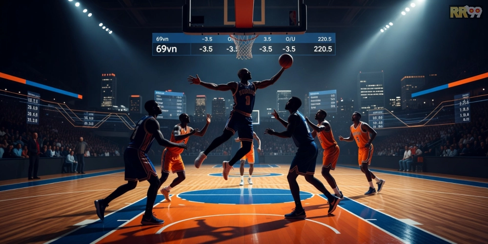 Giao diện cá cược bóng rổ NBA trên 69vn với các kèo đa dạng và thống kê trực tiếp